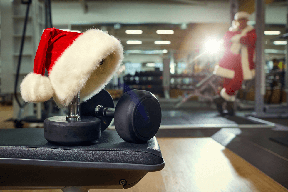 gym workout at Christmas